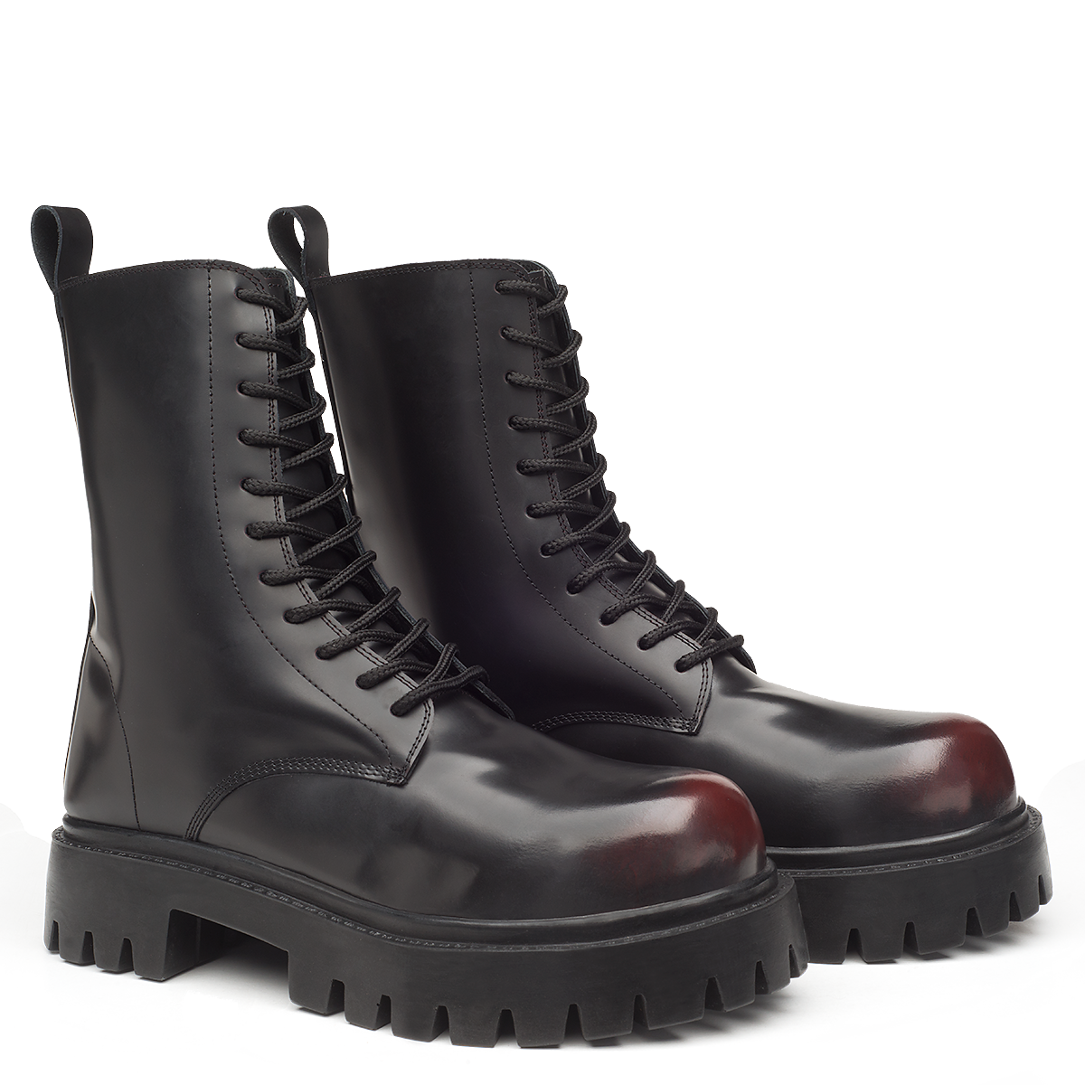 Botas Magnus Negro/Vino Dama